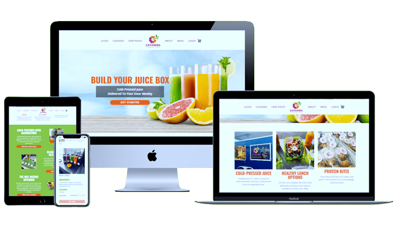 catawba juice company website redesign mockups