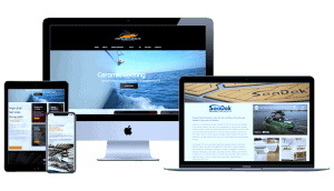 coastal yacht detailing website redesign mockup