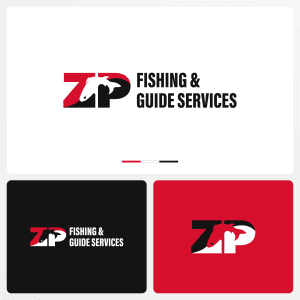 zp fishing and guide logo redesign mockups